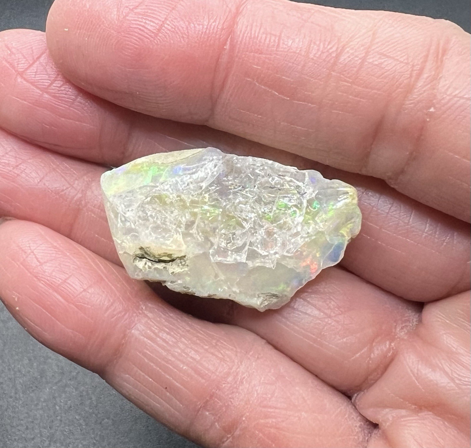Ethiopian Welo Genuine Opal 5.9g Almost 1 1/2in AWESOME FLASHES