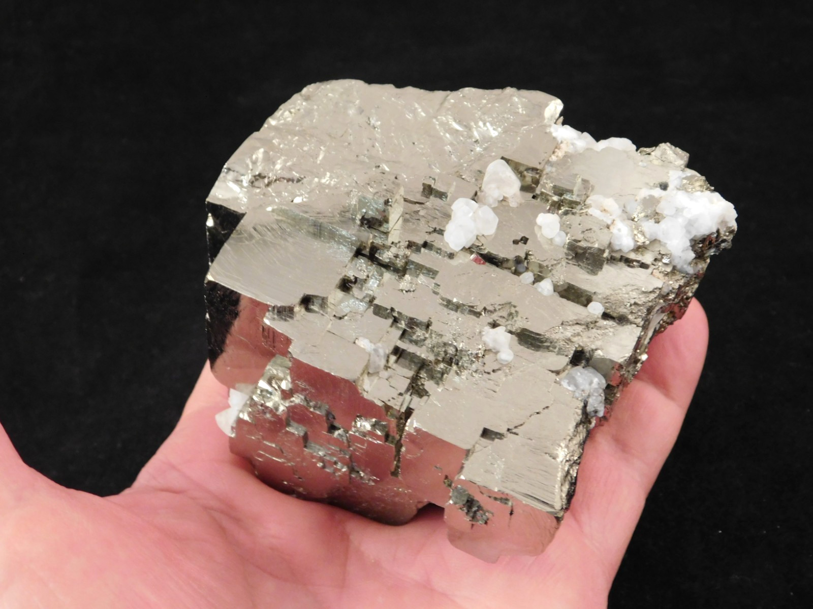 BIG! VERY Nice and 100% Natural Stepped Pyrite CUBE Cluster Peru 968gr