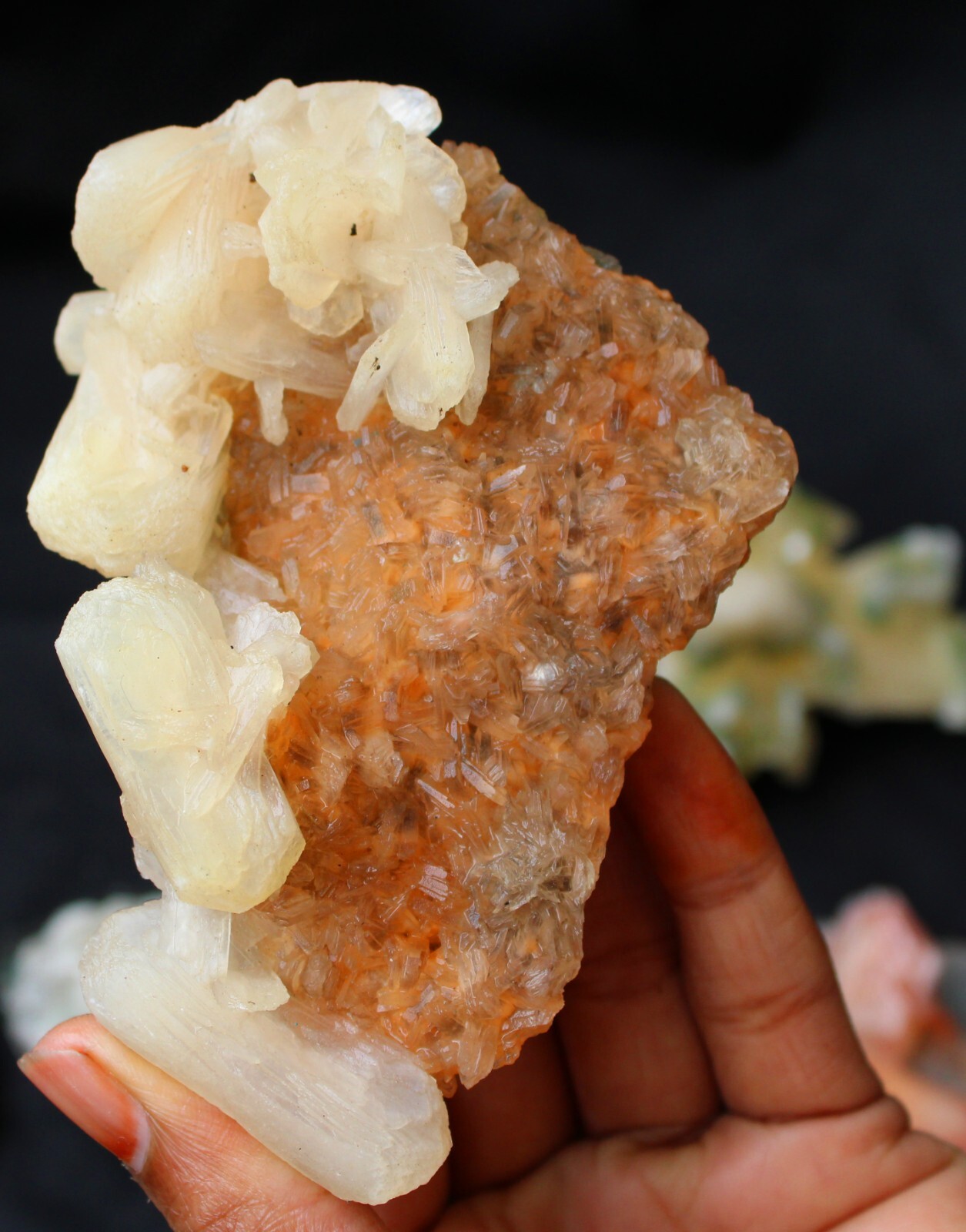 Mix Lot Of Apophyllite, Stilbite, Chalcedony ..( 11 NOS ) Minerals Specimen #J14