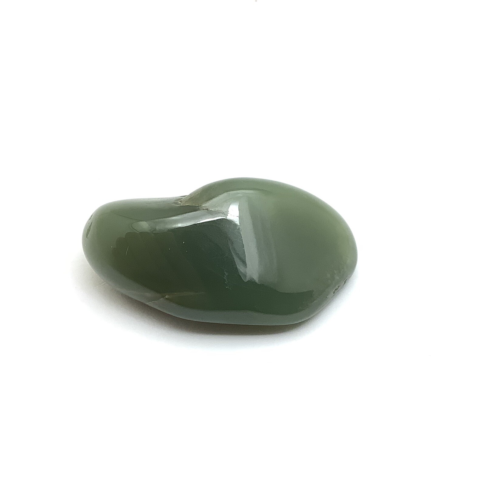 Siberian Jade Pebble Primo Green Polish Nephrite Jade Stone Specimen Siberia 15g