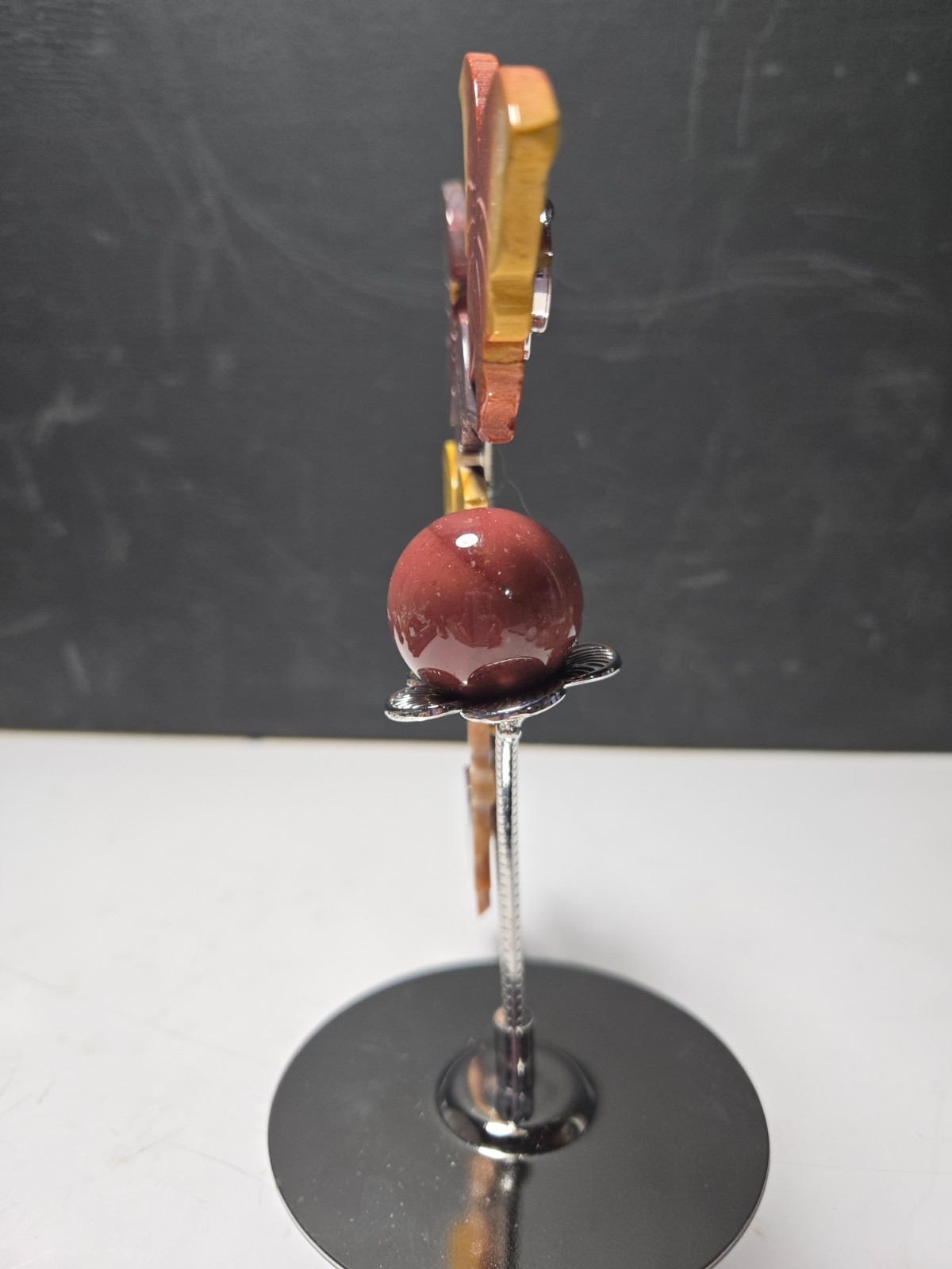 STUNNING BUTTERFLY MOOKAITE SPHERE HOLDER (2 spheres included) – BEAUTIFUL!! P45