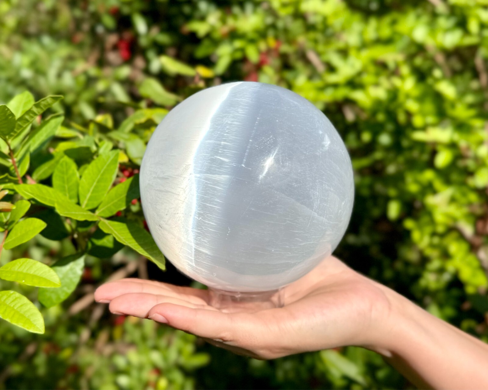 JUMBO 5″ Selenite Crystal Spheres (Crystal Ball, Selenite Ball, Selenite Sphere)