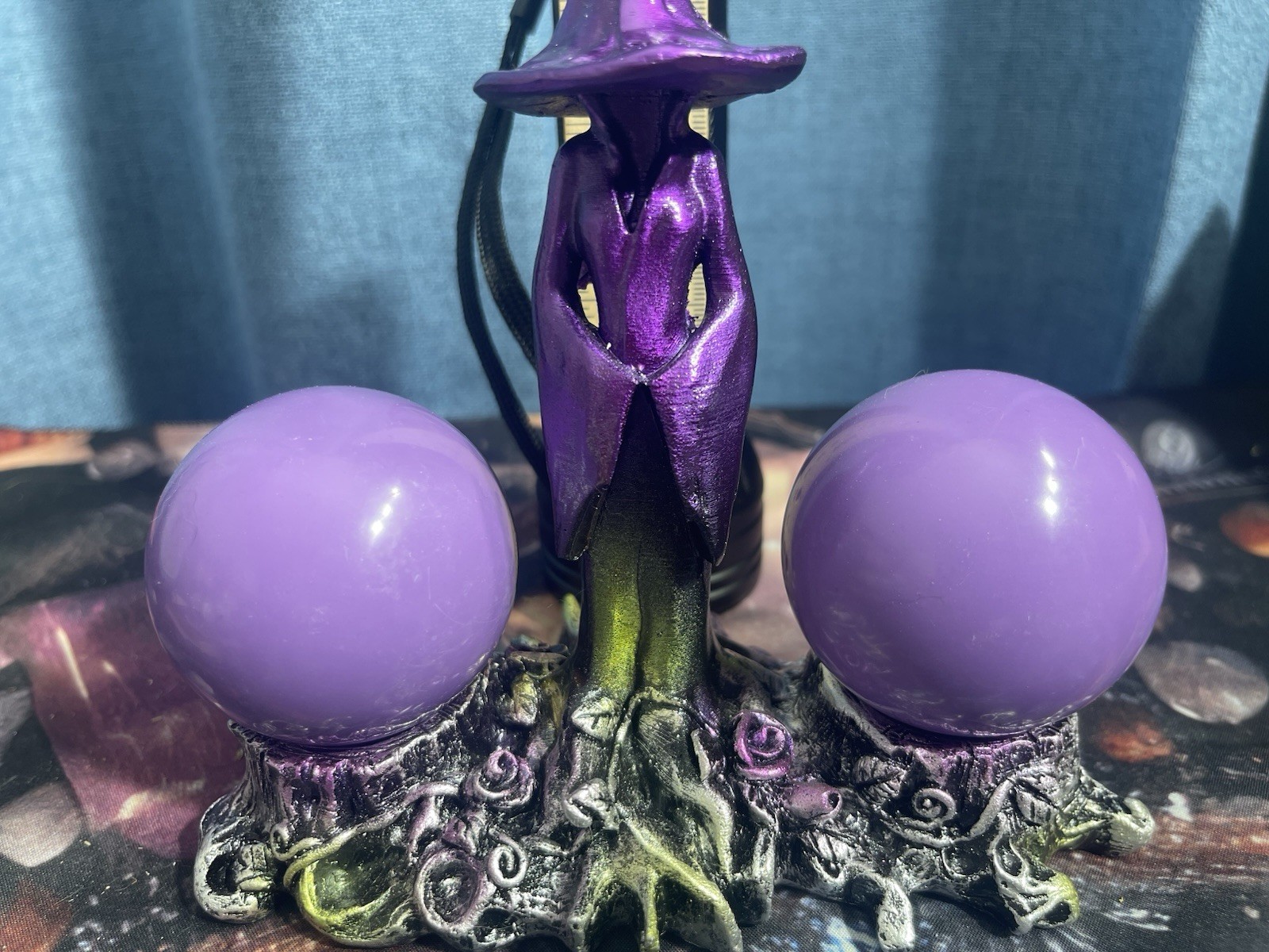 Crystals! 💜Purple Witch w/ 2 Purple Agate Spheres Set 🔥10% off today – now $63
