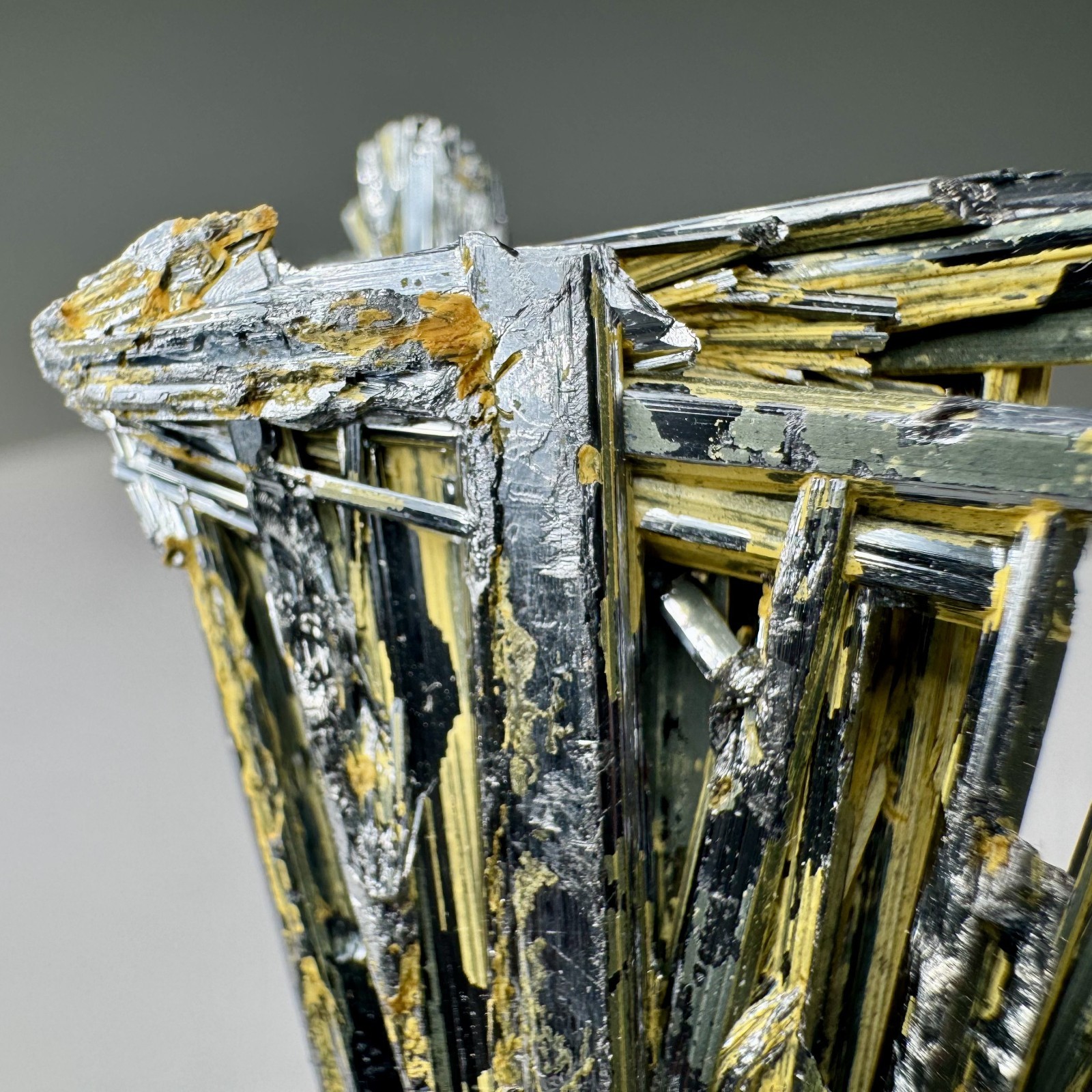 Fine Stibnite Crystal Group: Pribram, Central Bohemian Region, Czech Republic