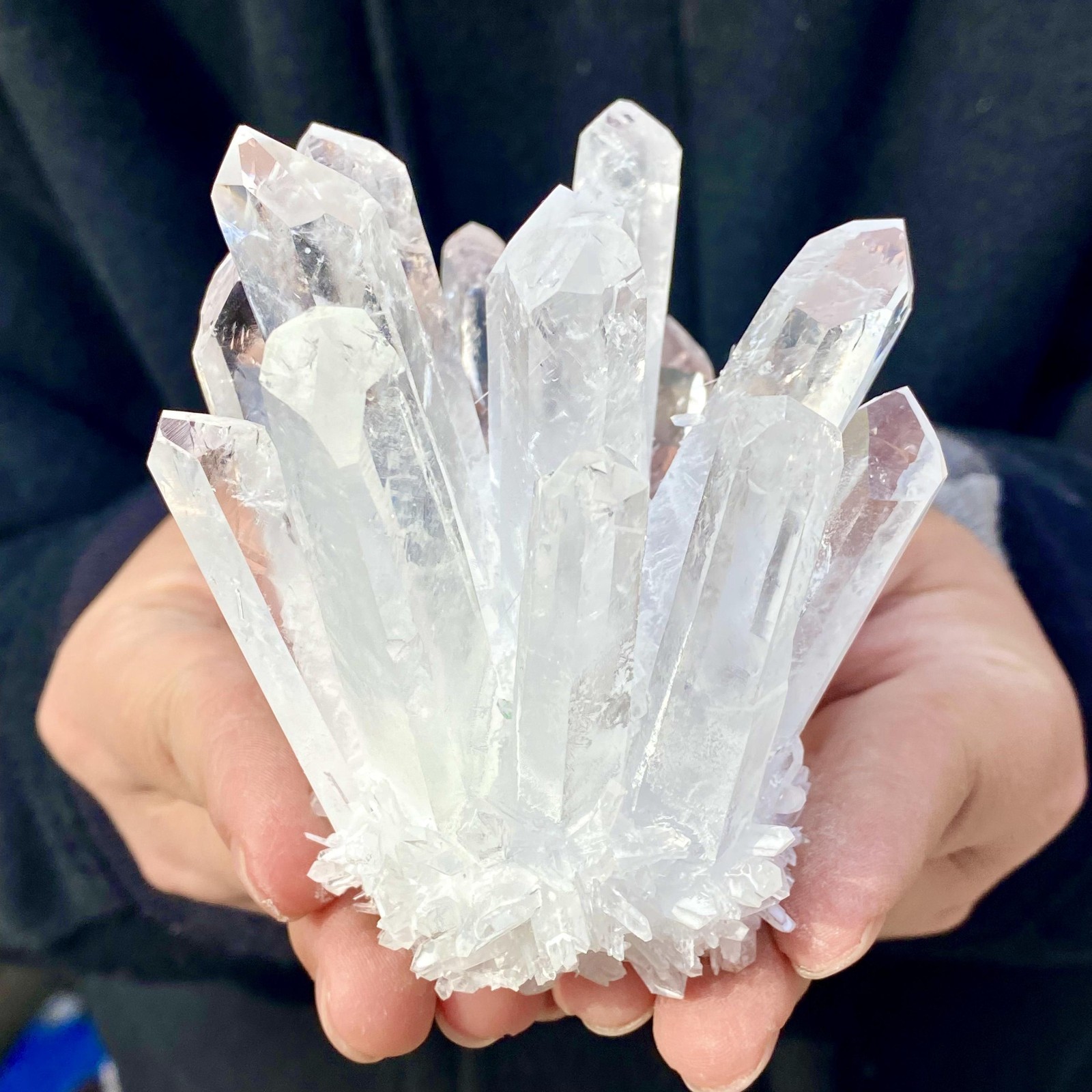 310G Newly discovered white Phantom Quartz Crystal Cluster mineral samples