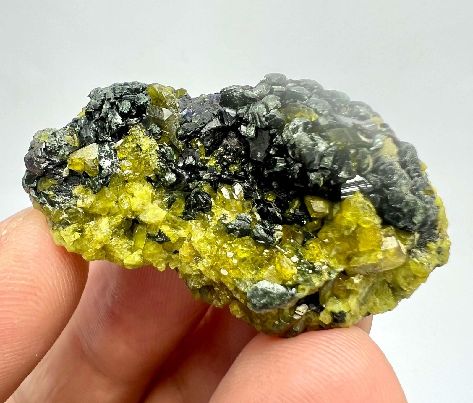 86 CT Rare Vesuvianite With Magnetite Crystals On Matrix From Pakistan AS42