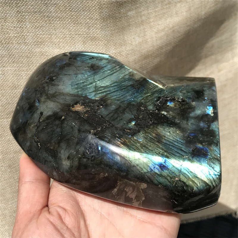 1.52kg Natural Labradorite Quartz Crystal Spectrolite Mineral Reiki healing