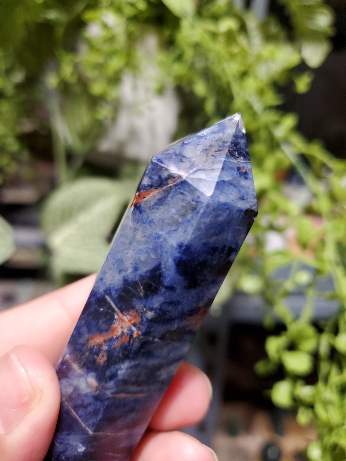 Natural Sodalite Healing Crystal Wands Obelisk Reiki Tower 3.5″