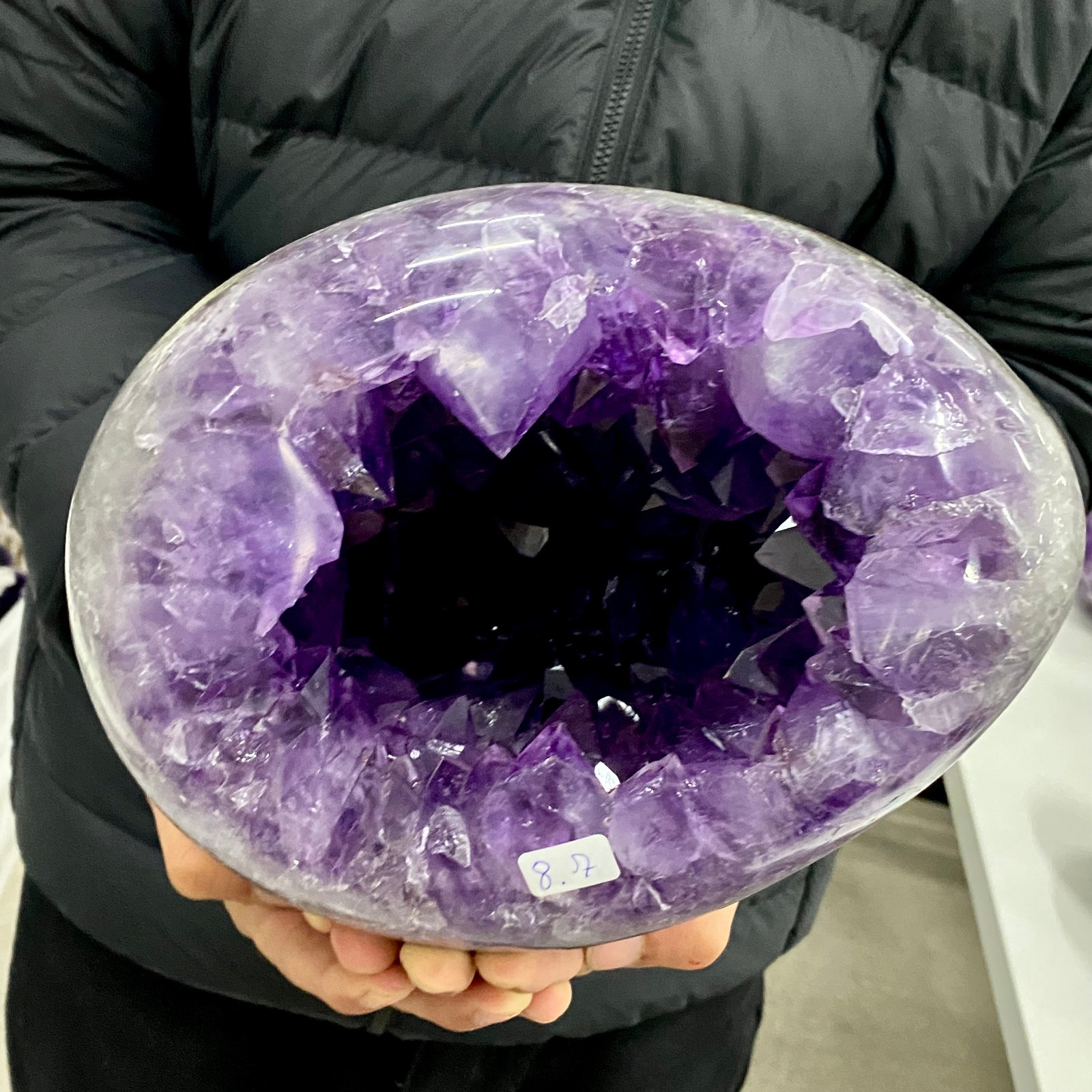 19LB Natural rare amethyst Dinosaur egg Quartz Crystal specimen healing