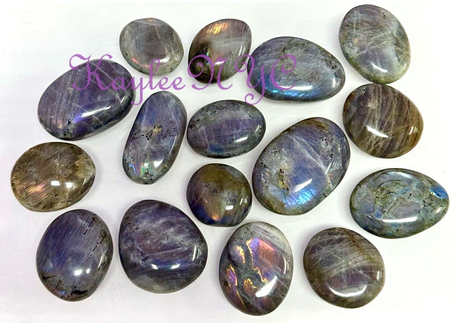 Wholesale 2 Lbs Lot Natural Sunset Labradorite Palm Stones Crystal Energy