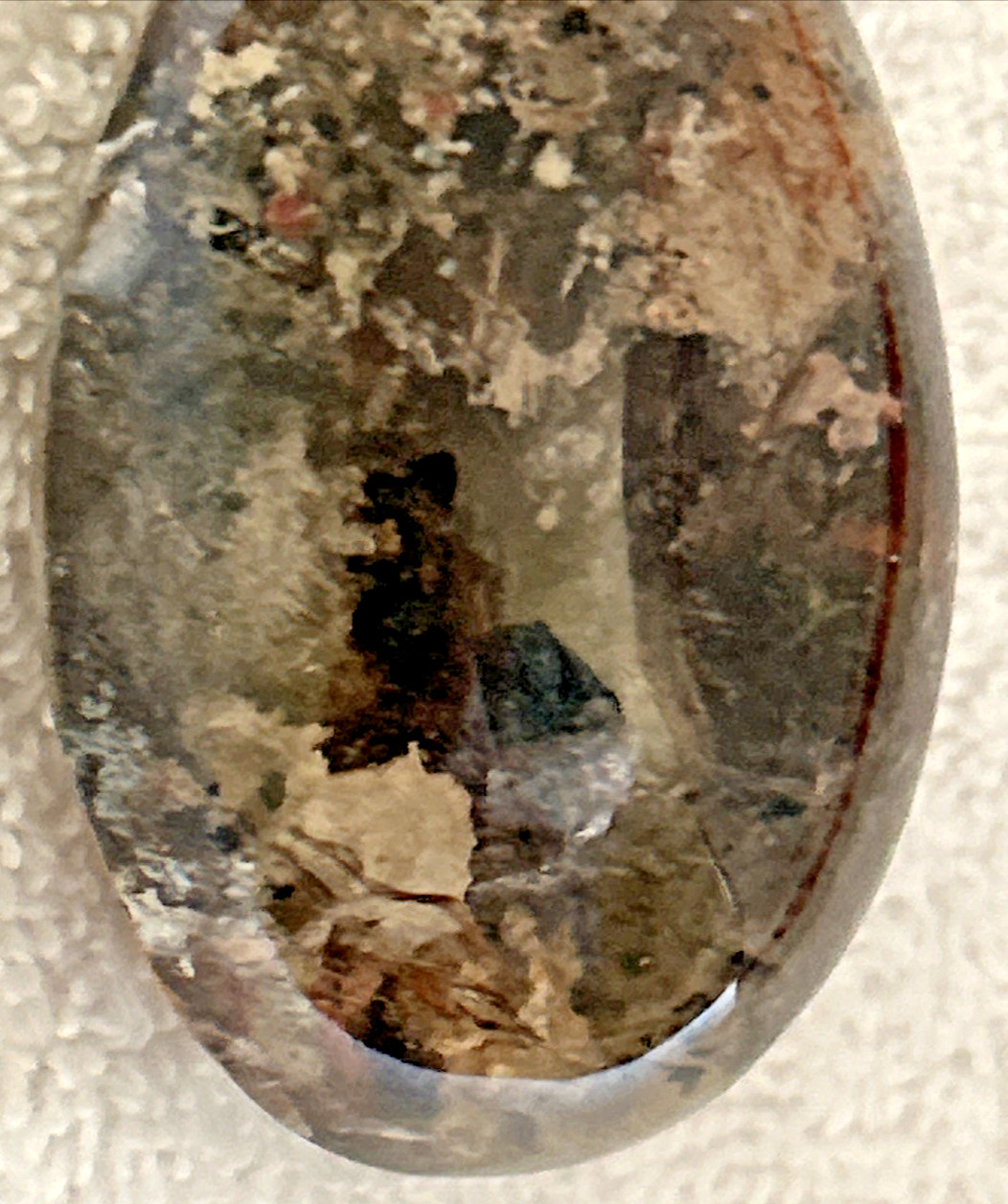 Natural Garden Quartz Crystal Gem Egg, Colorful Inclusions & Rainbow Flash 2.5″