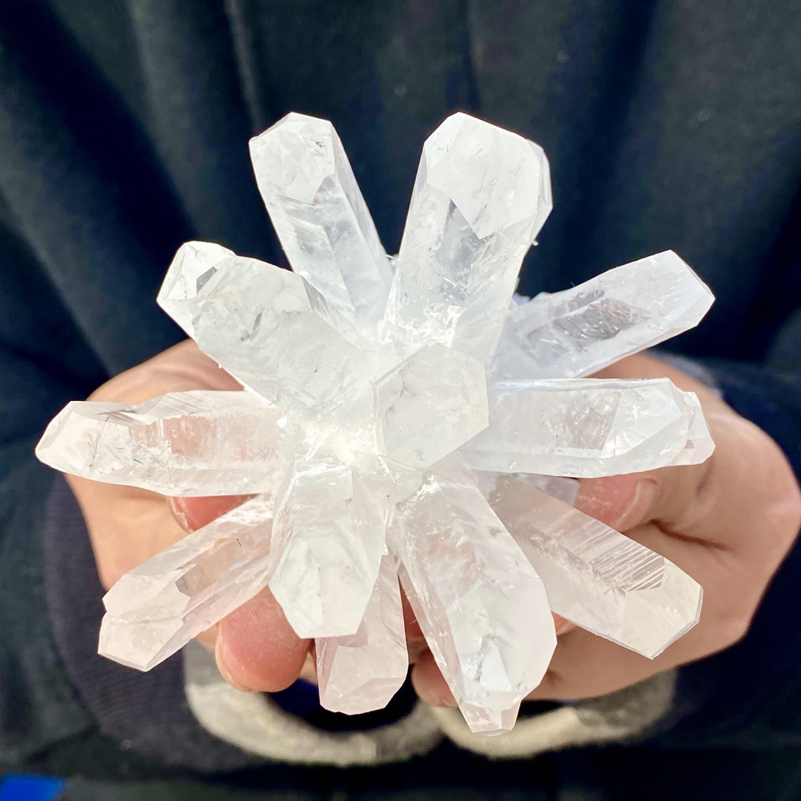 310G Newly discovered white Phantom Quartz Crystal Cluster mineral samples
