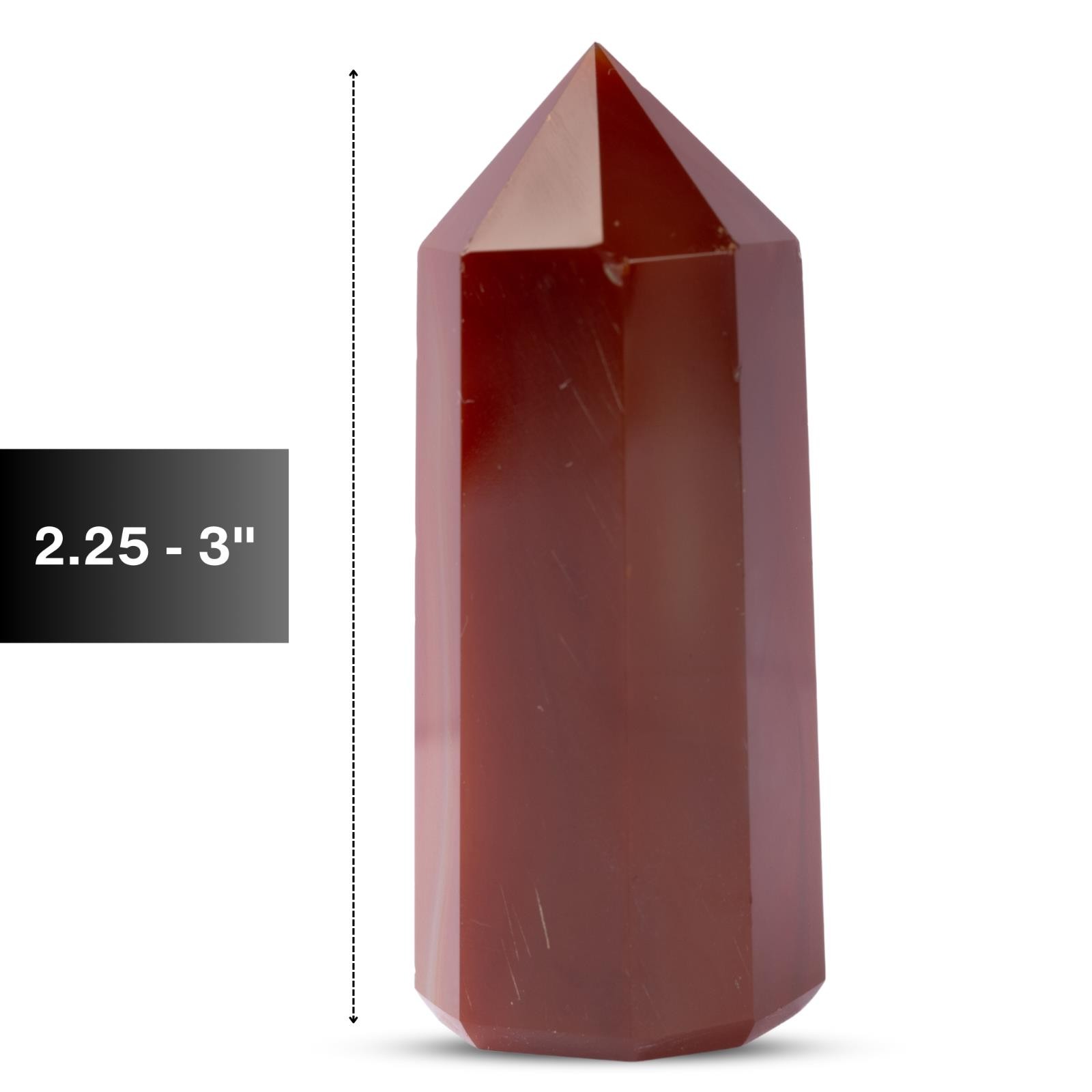 Carnelian Crystal Tower Point Obelisk, Meditation, Healing Crystal Gift & Decor