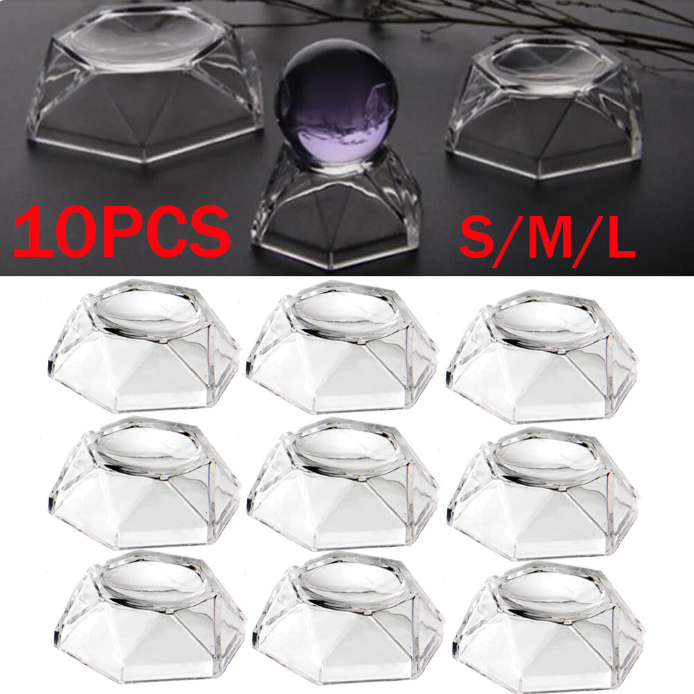 10Pcs Acrylic Display Crystal Ball Base Stand Quartz Sphere Holder Decoration