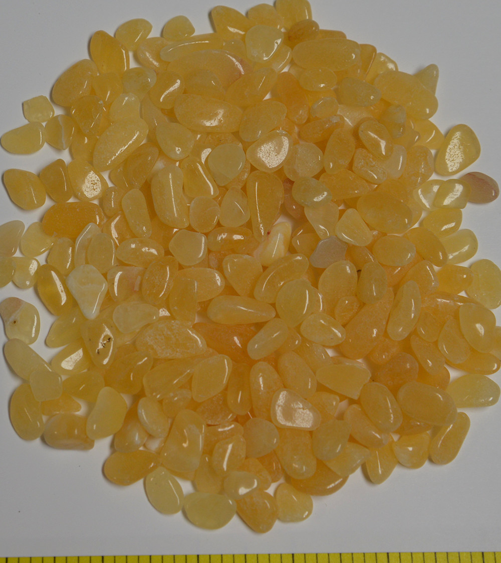 CALCITE ORANGE (8-25mm) 5/16 to 1″ polished stones natural 1/2 lb bulk