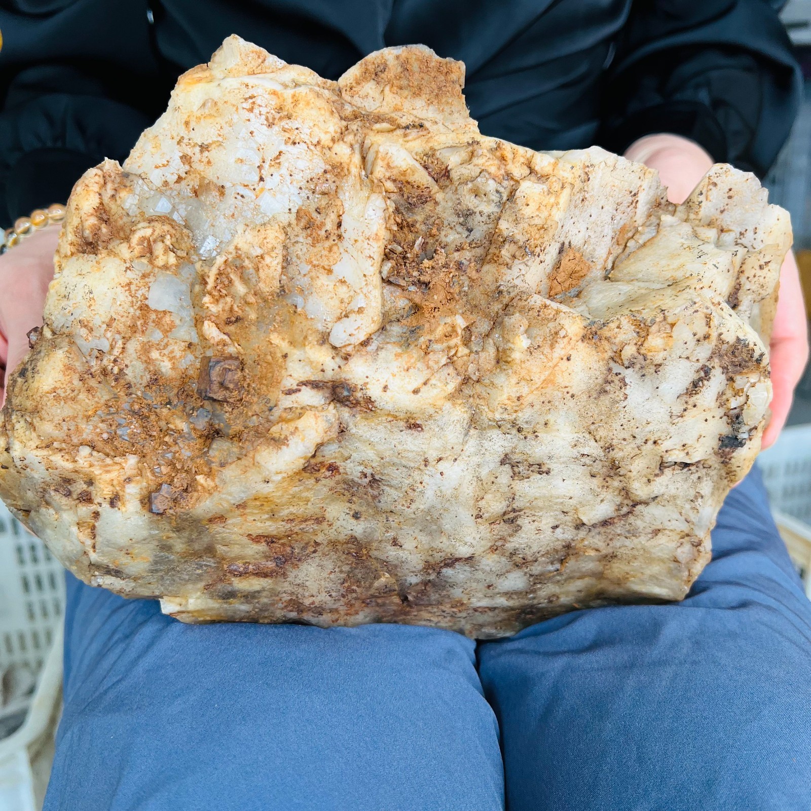14.3LB natural Crystal black yellow clusters Aura Quartz Crystal Healing