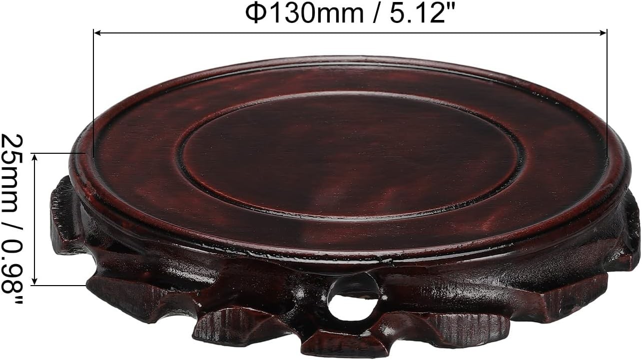 MECCANIXITY Wooden Stand Holders Displays Base 130mm Diameter Black for black