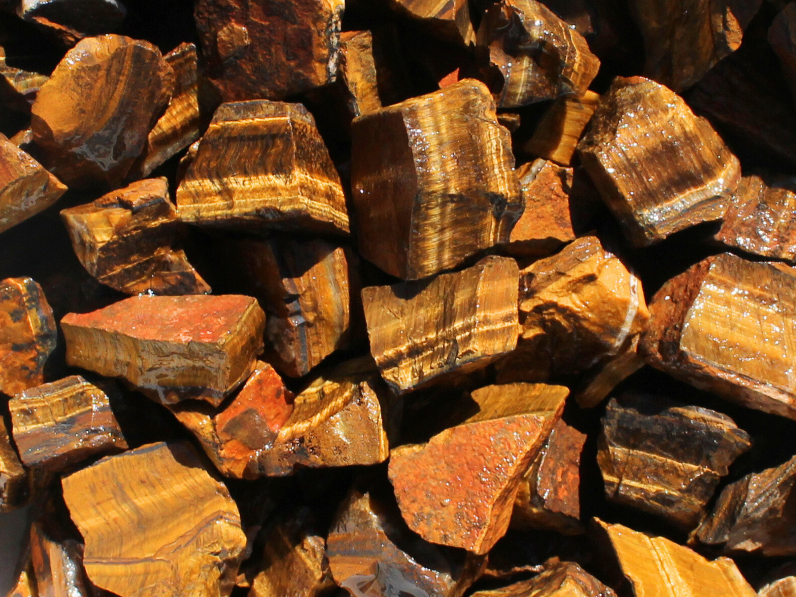 Gold Tiger’s Eye – Rough Rocks for Tumbling – Bulk Wholesale 1LB options