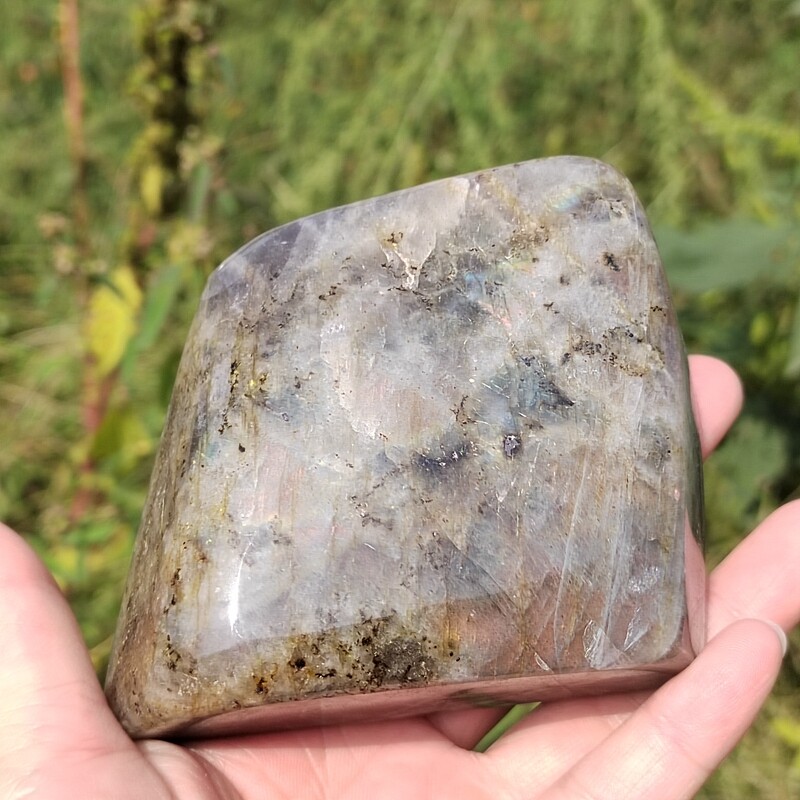 AAA+ Natural Labradorite Mineral Specimen Quartz Crystal Spectrolite Stone 392g