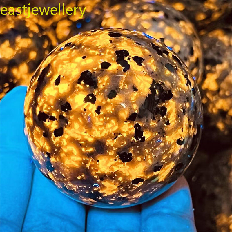 38mm+ Natural Yooperite Sphere quartz crystal Flame’s stone ball healing 1pc
