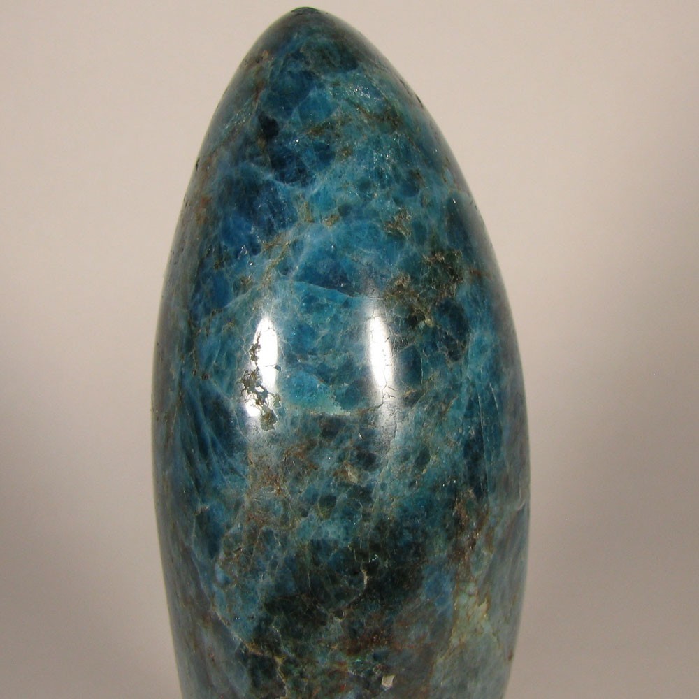 4.1″ Blue APATITE Polished Crystal Freeform Standup – Madagascar – 1.5 lbs.