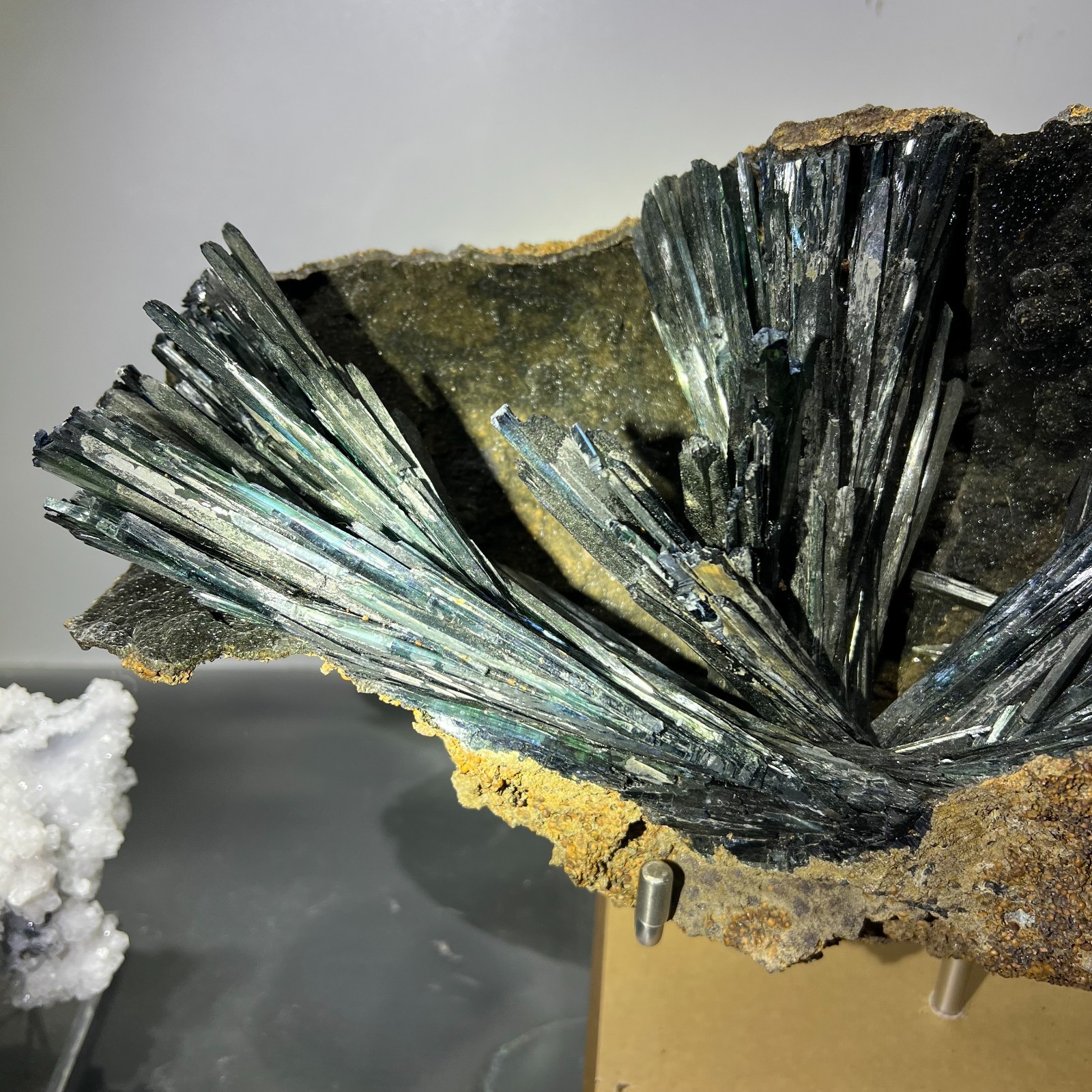 12.78lb Natural Vivianite Rough Quartz Crystal Blue Iron Ore Cluster Specimen