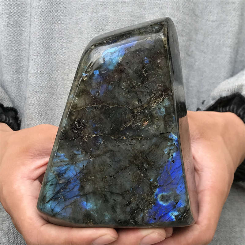 1.18kg Natural Labradorite Quartz Crystal Spectrolite Mineral Reiki healing