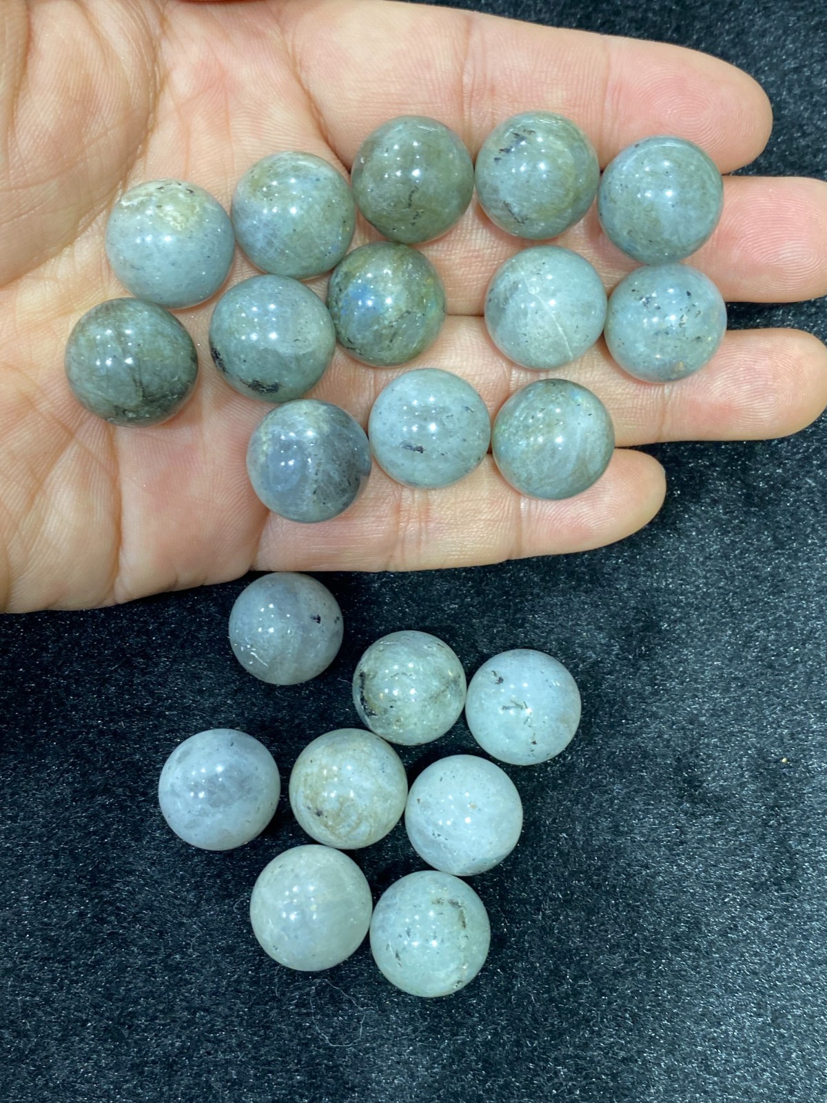10pcs Natural Labradorite Sphere Carved Quartz Crystal ball 15mm reiki heal gift