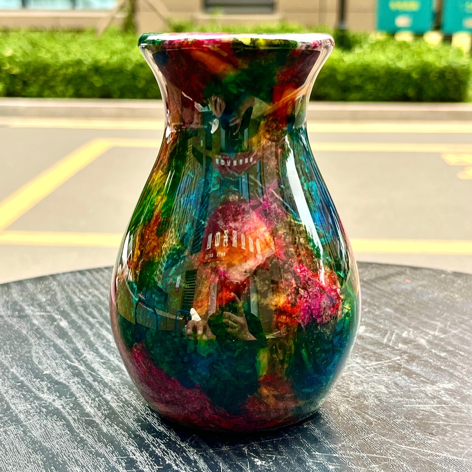 1.06LB Natural “Seven Colors Jade” vase specimen -Taiwan China