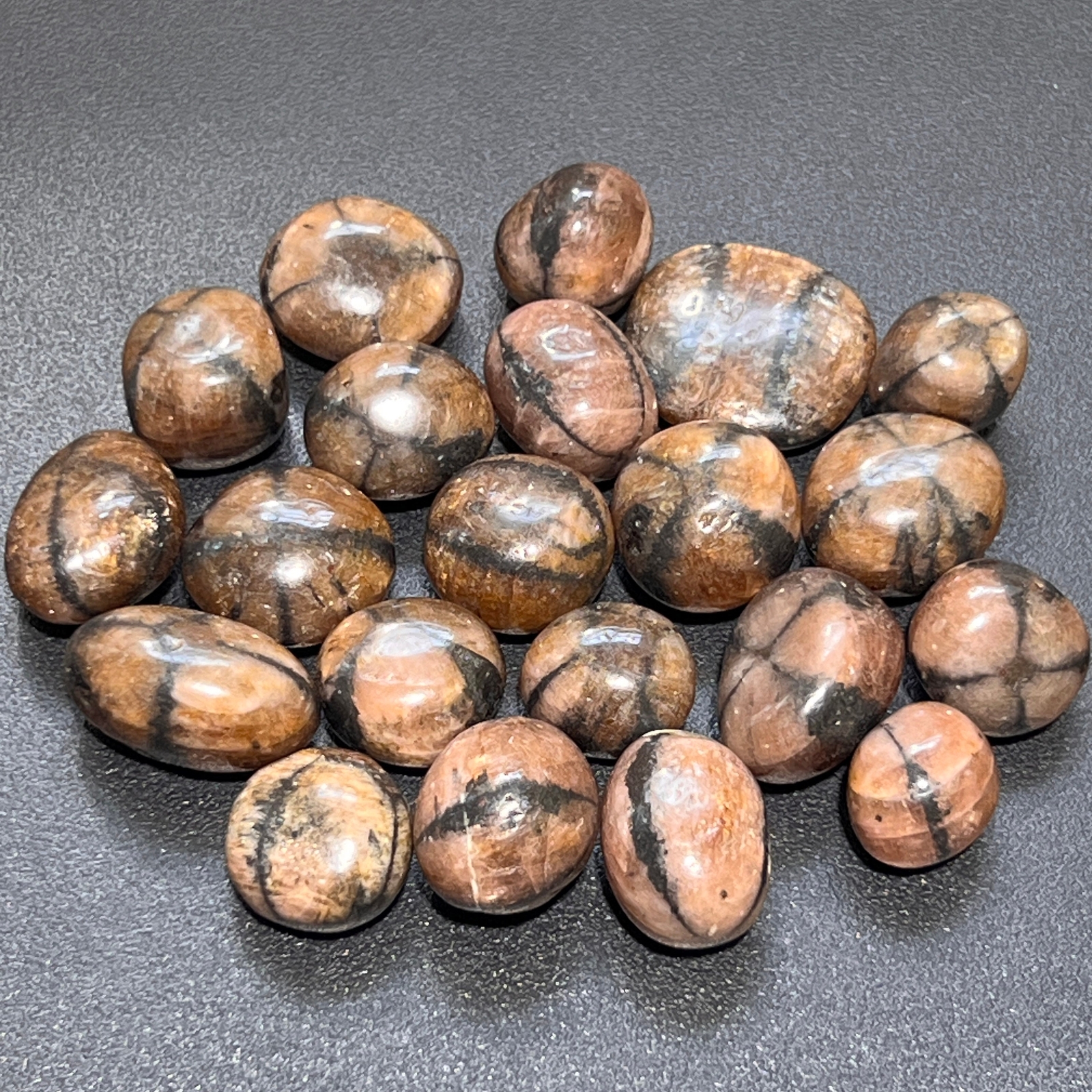 Extra Quality Premium Chiastolite Tumbled Stones (By The Piece or Pound)