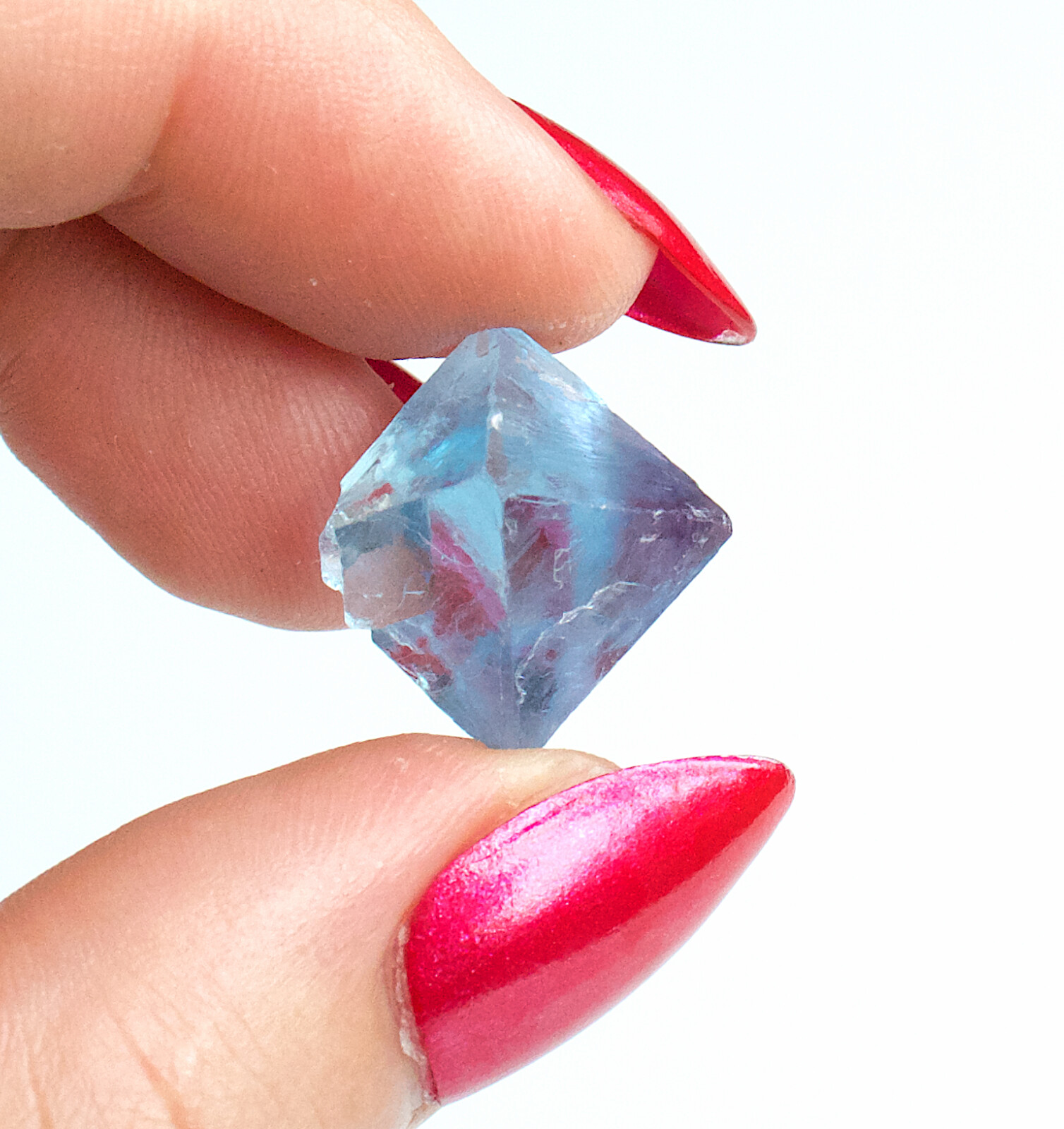 Fluorite Octahedron Gemmy Blue & Purple Color Cave In Rock, Illinois 2.0 Cms