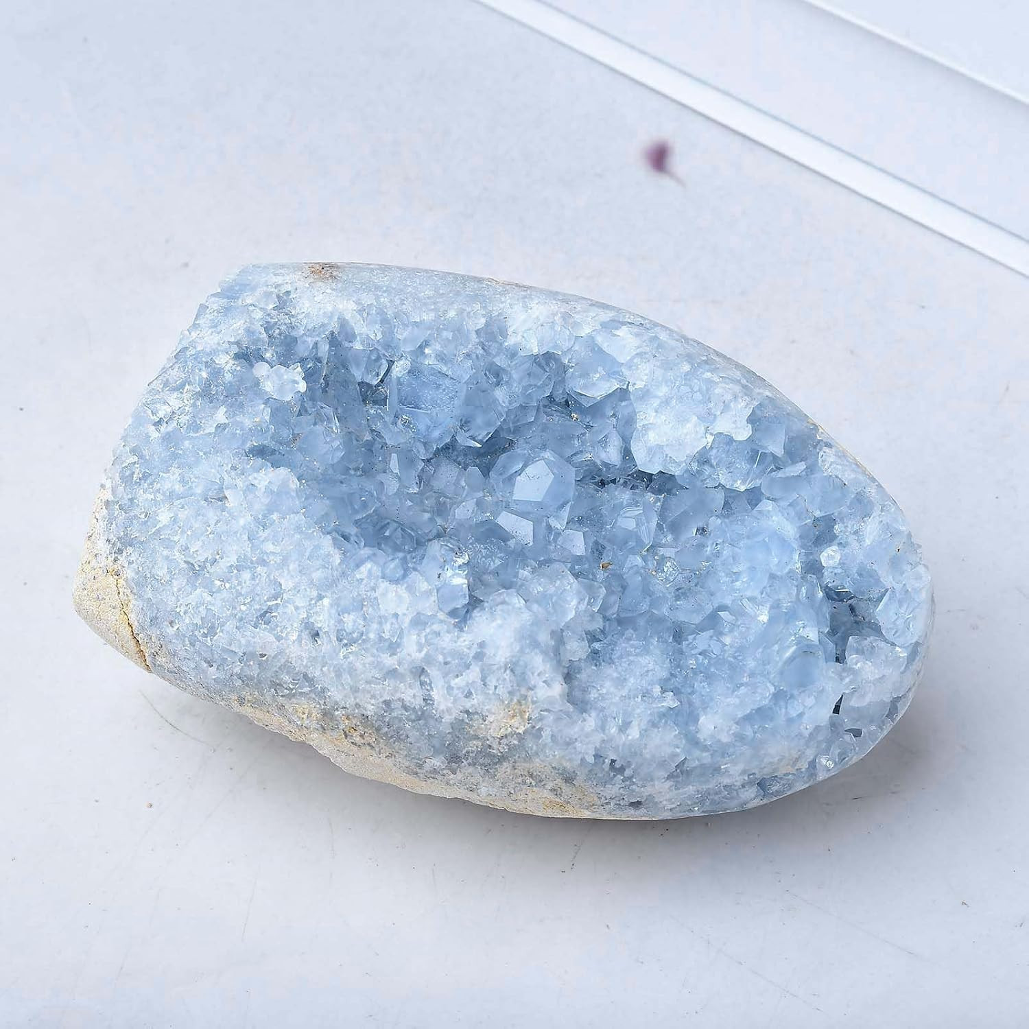 Natural Blue Celestite Cluster Geode Healing Crystal Stone Collection Mineral…
