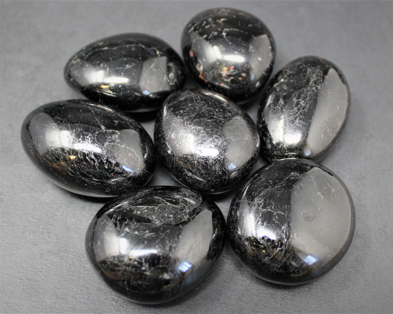 Wholesale Bulk Lot Black Tourmaline Palm Stones – Polished Tourmaline Pebbles