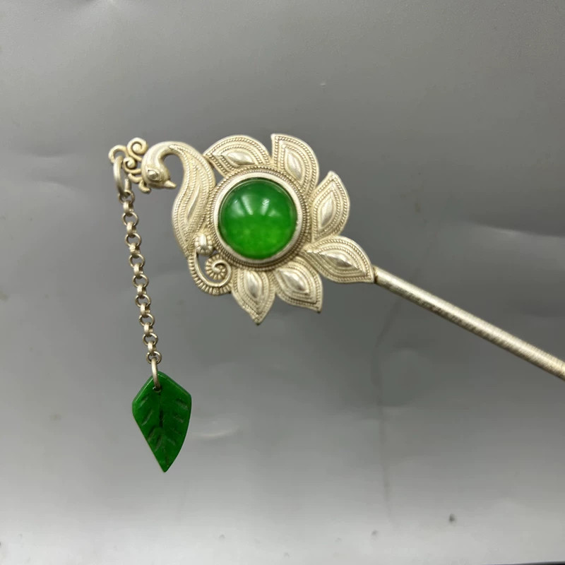 Antique vintage Miao silver hair hairpin Hanfu accessories ethnic style hairpin