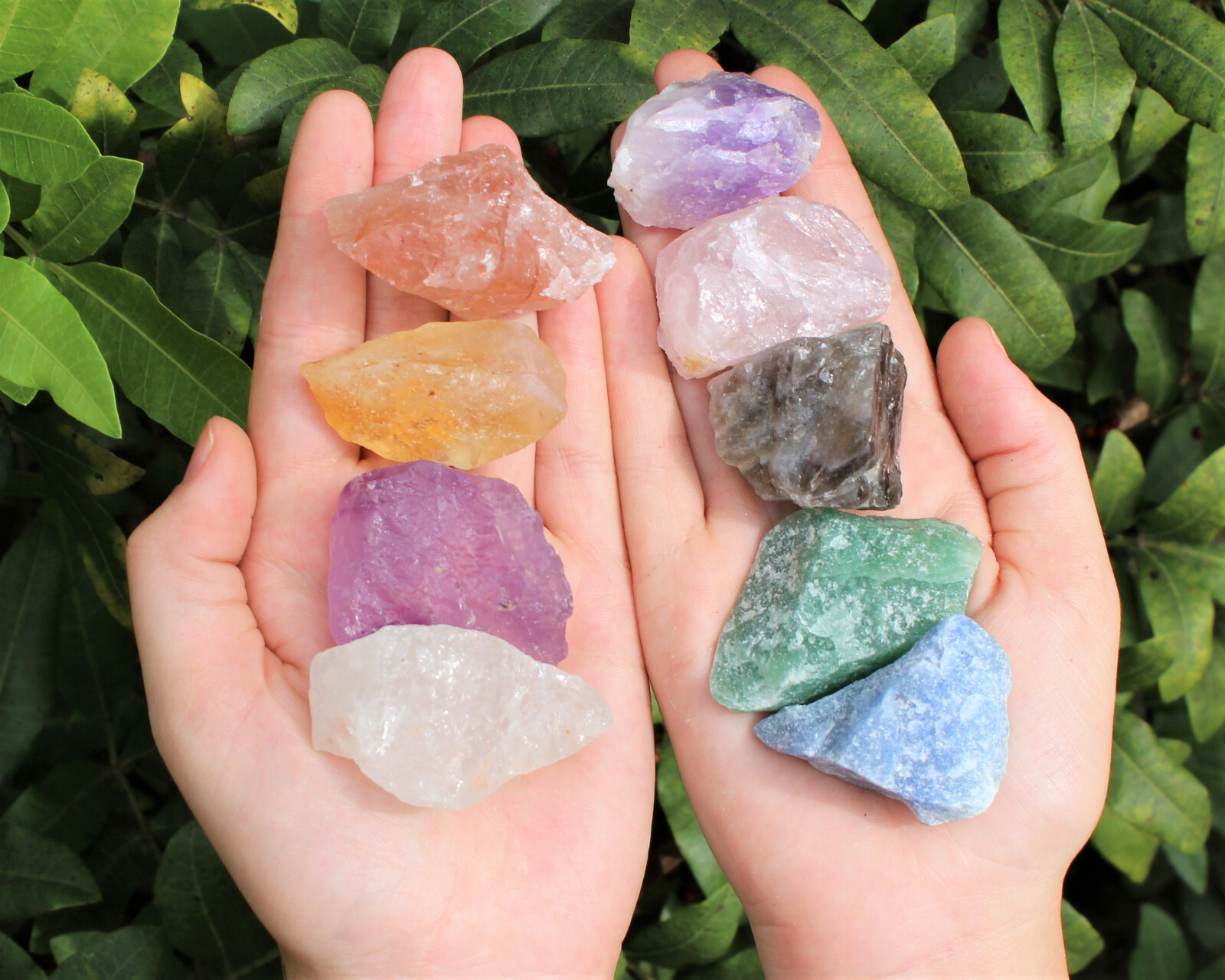 5 lb Lot Natural Rough Mixed QUARTZ (Amethyst, Citrine, Clear, Smokey, Rose)