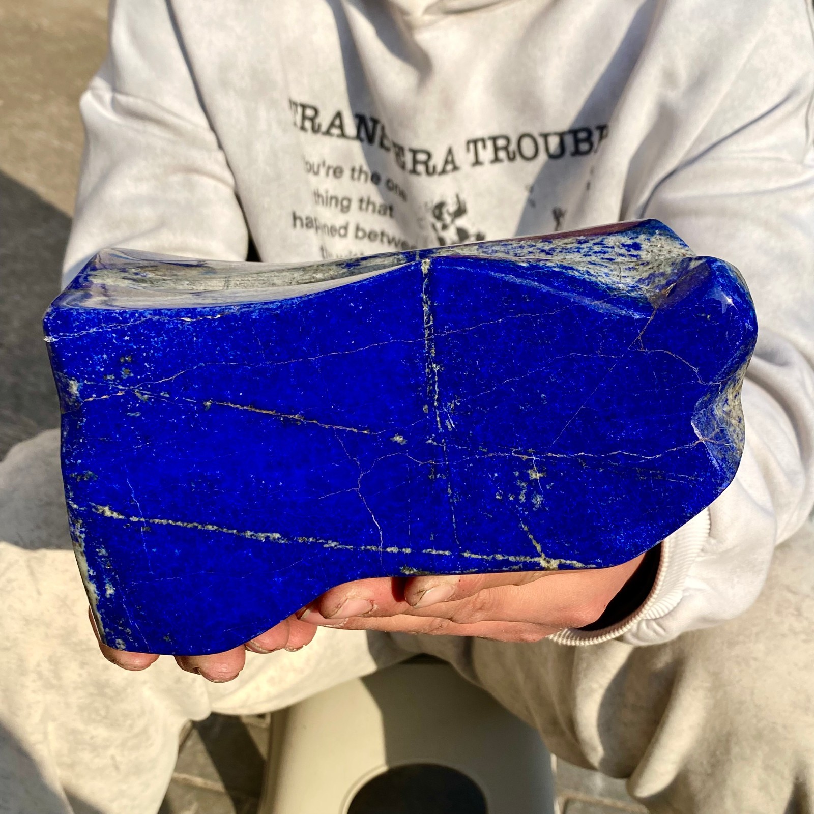 7.3LB Natural Stone Lapis Lazuli Freeform Polished Crystal Mineral Specimen