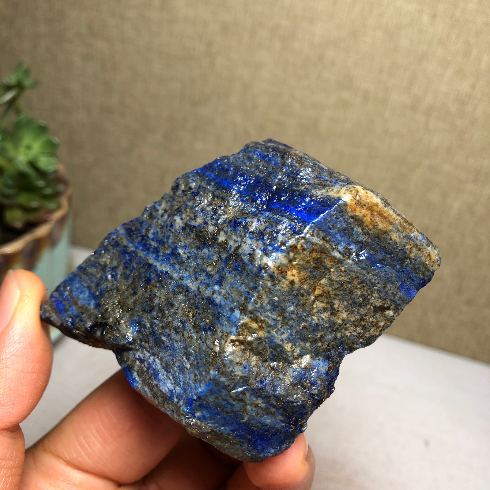 Natural Rough Lapis Lazuli original Crystal uncut Gemstone Mineral 151g A4427
