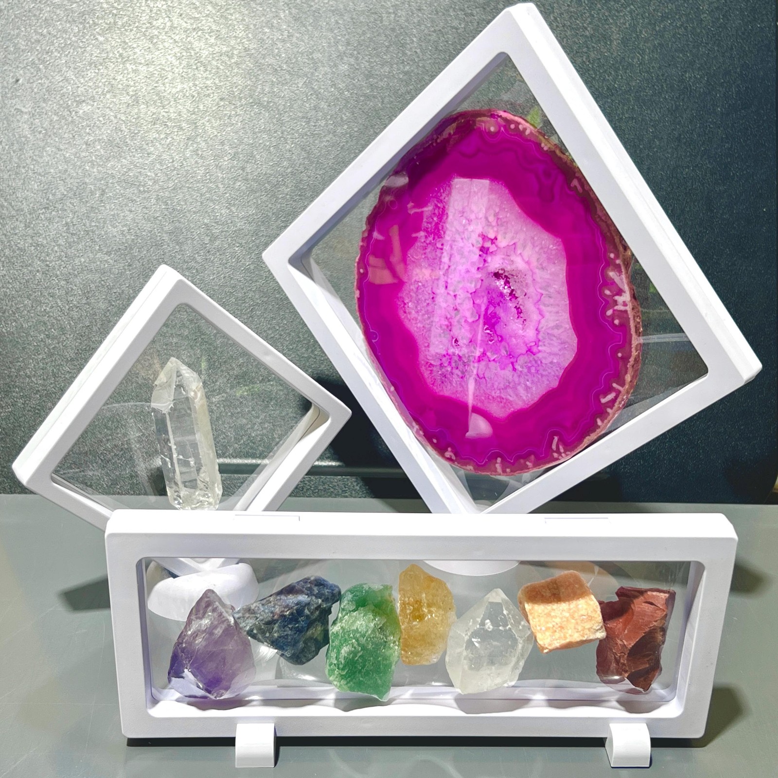 Clear Floating Display Case Frame Re-Usable Multi-Purpose Flexible