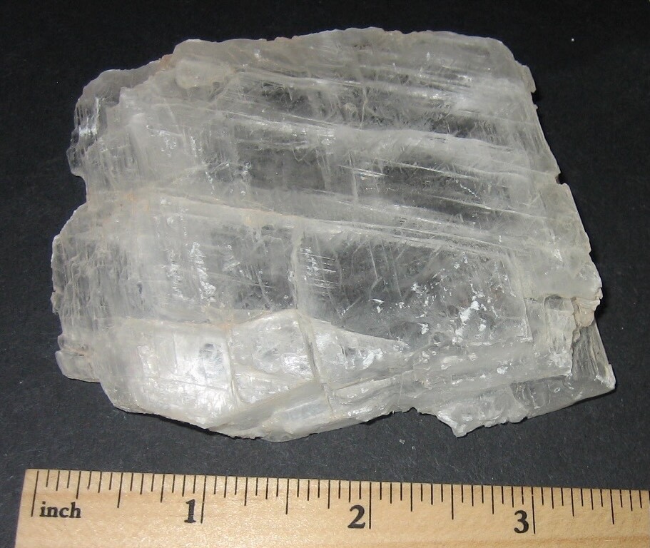 3.3″ x 2.5″ NATURAL ROUGH CLEAR SELENITE CRYSTAL MINERAL FROM UTAH USA 171.9g *3