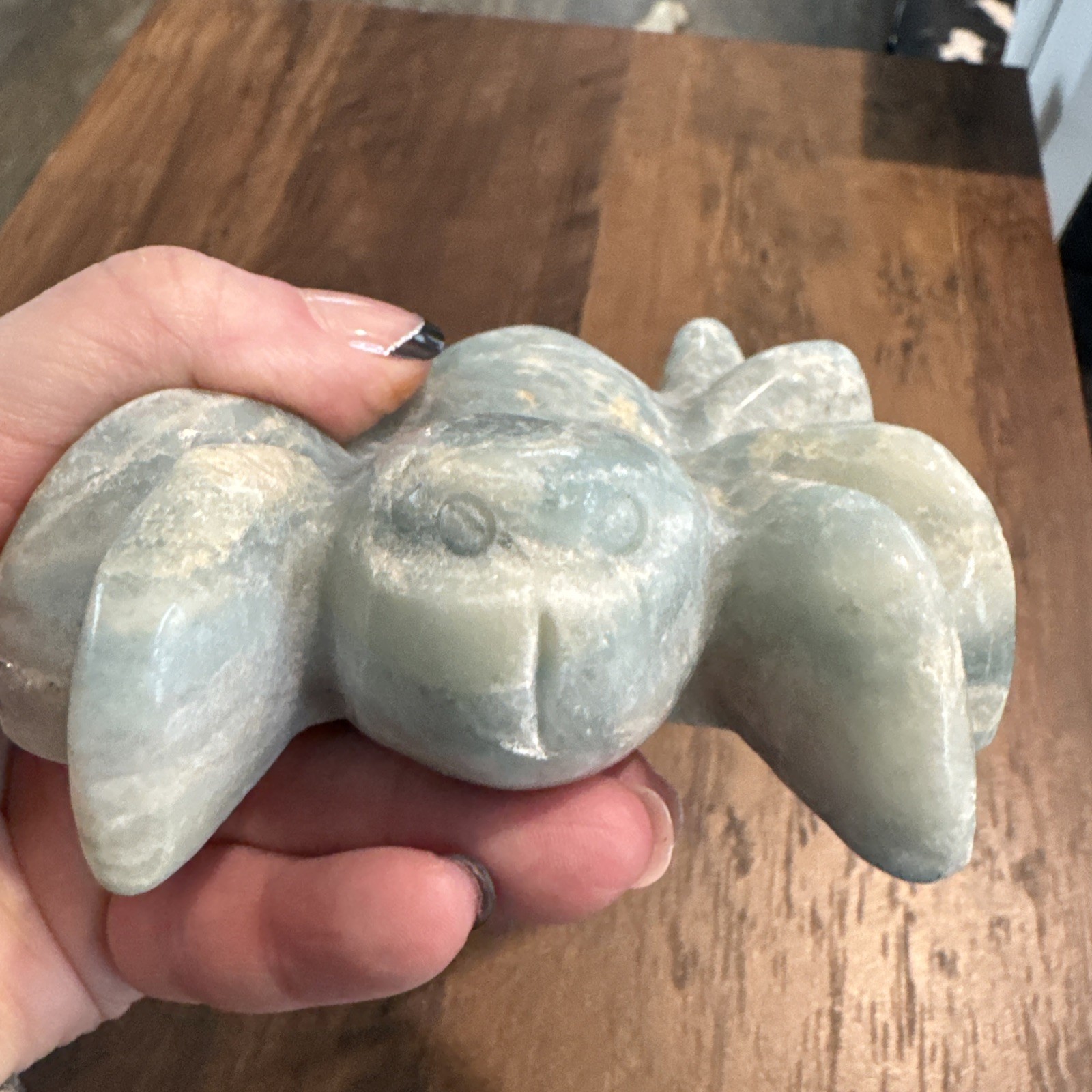 Carribean Calcite Crystal Spider Carving 1Lb 4”