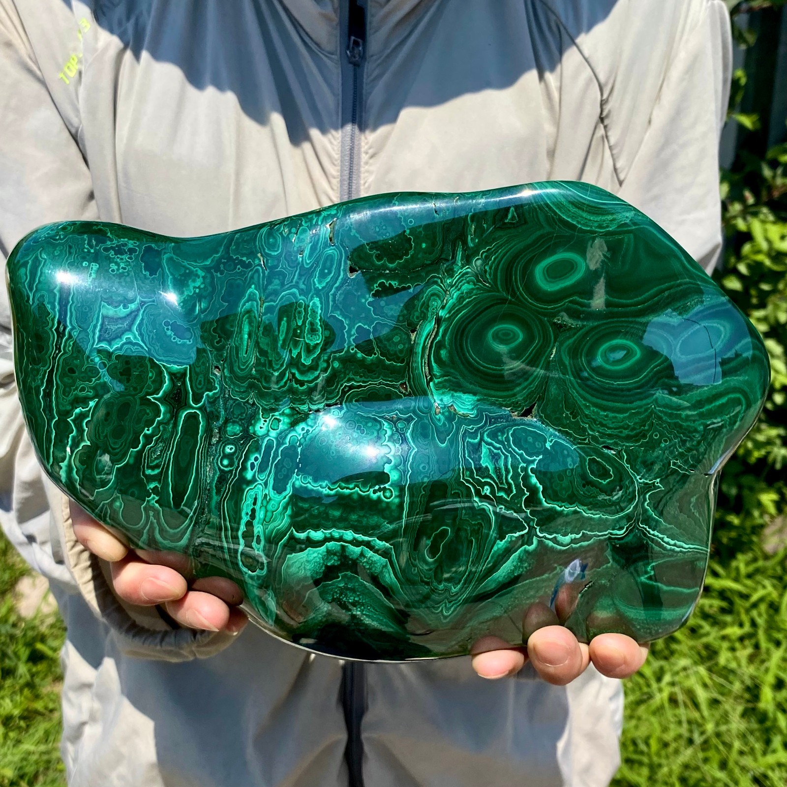 8.15LB Natural Polished Malachite Mineral freeform specimen Reiki Stone