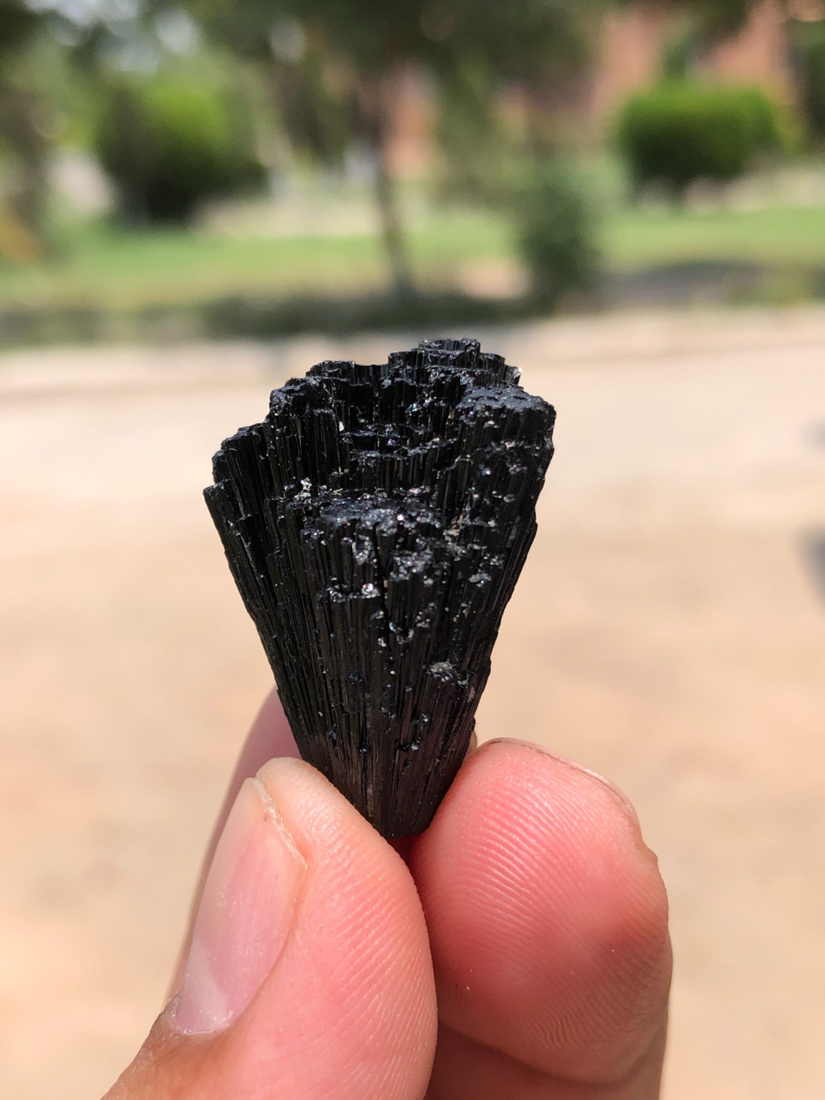 Black Tourmaline Termination Crystal Specimen From Pakistan 10.70 G