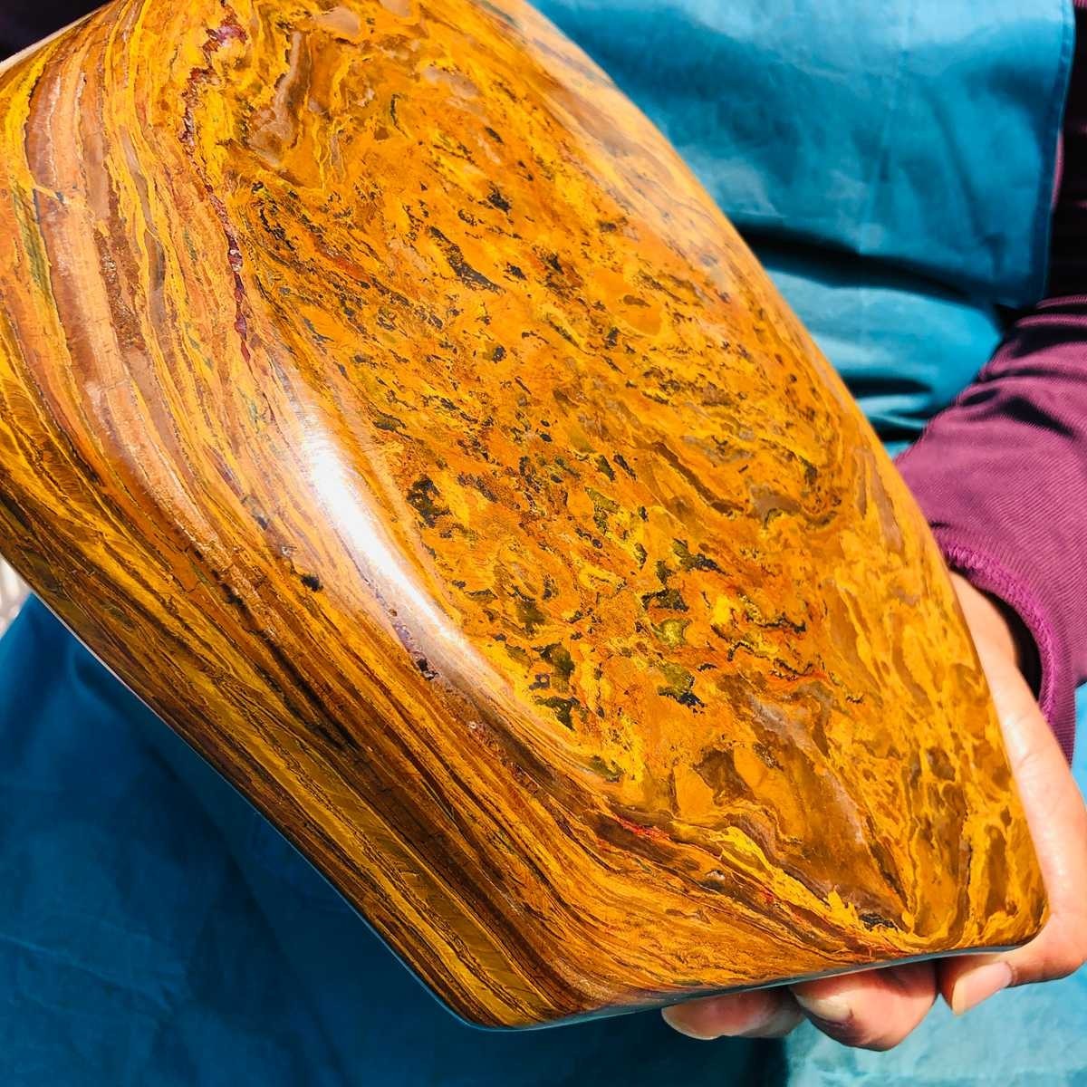 4310G Large Natural Tiger’s Eye Quartz Crystal Rough Mineral Specimen MH5337