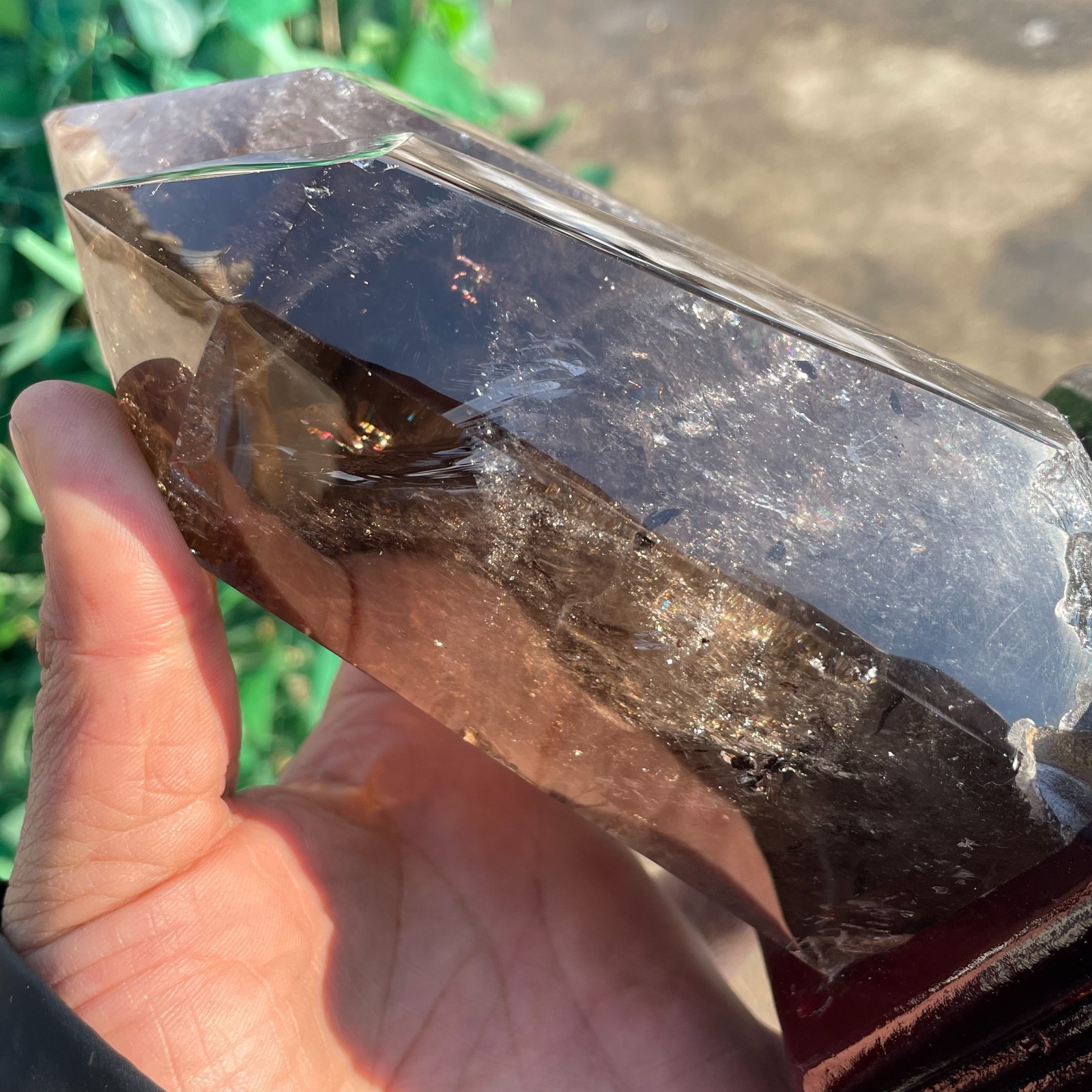 All 4.5LB Natural Smoky Quartz Obelisk Crystal Double Point Healing C2630