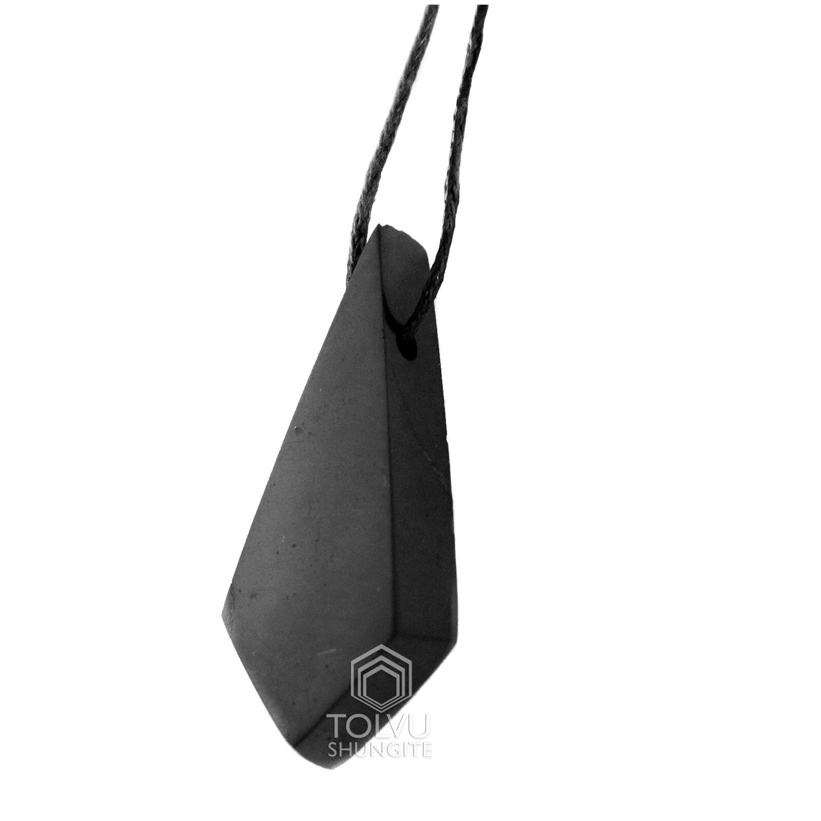 Shungite mineral Energy pendant made of genuine shungite, EMF protection, Tolvu