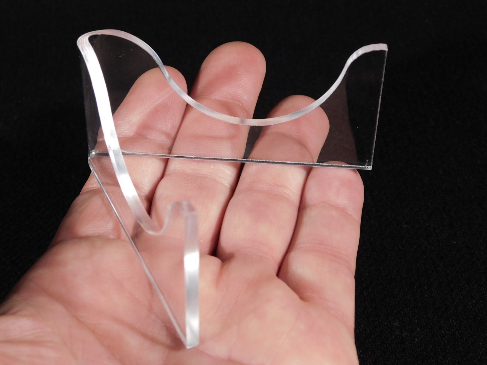 Easel Display Stand Medium Size Clear Lucite Low Profile C100
