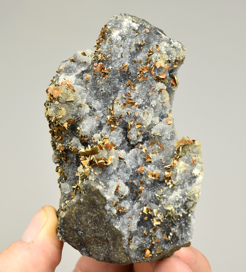 Marcasite on Quartz – Magmont Mine, Iron Co., Missouri