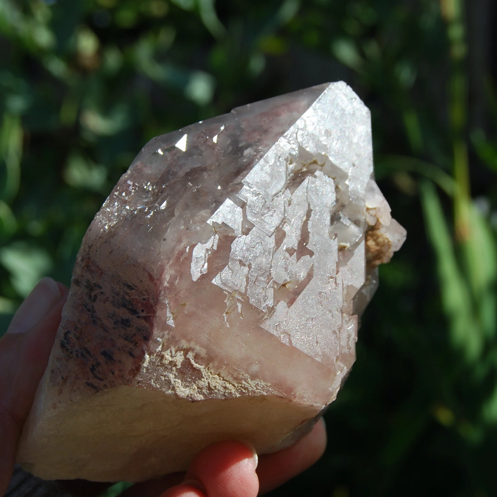 4.25in 1lb XL Hematoid Quartz Crystal Cathedral Point, Record Keepers, Raw Red H