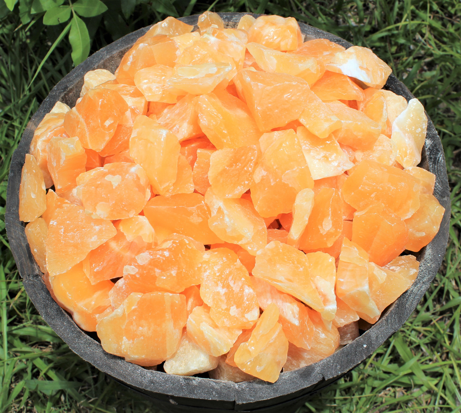 Rough Orange Calcite: 5 lb Wholesale Bulk Lot (Natural Raw Crystal Specimens)