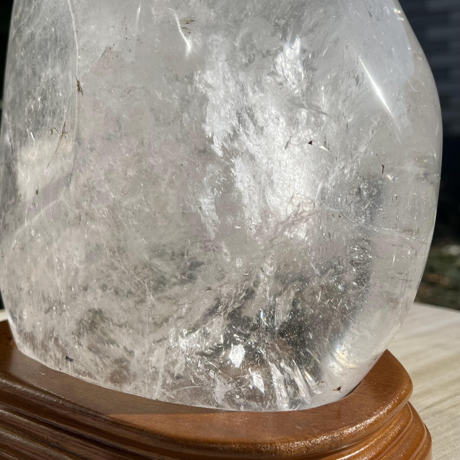 5600g Large Natural Clear Quartz Freeform Cystal Mineral Specimen +Stand